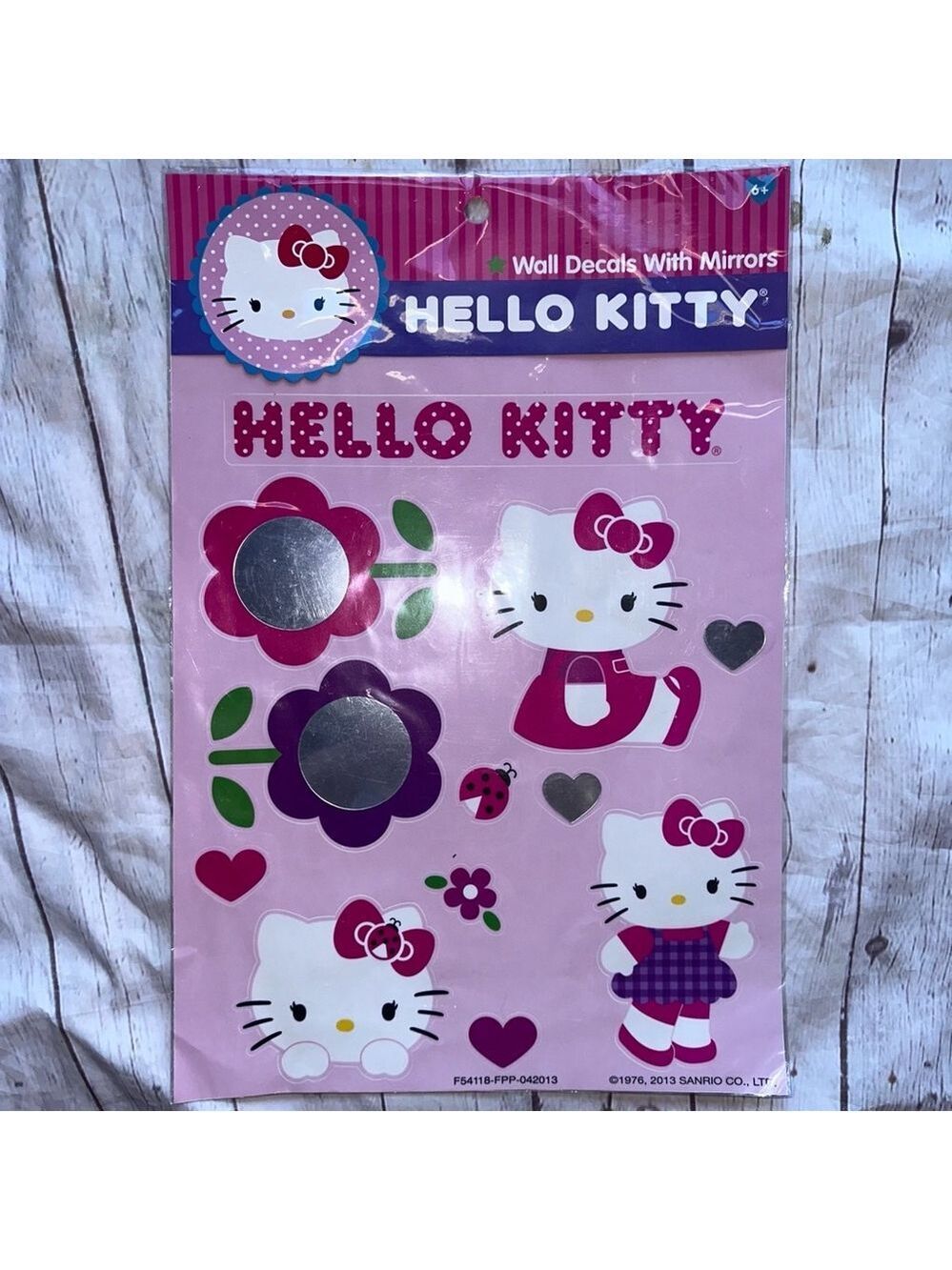 NOS 2013 Sealed Unopened Sanrio Hello Kitty Wall Decals With Mirrors